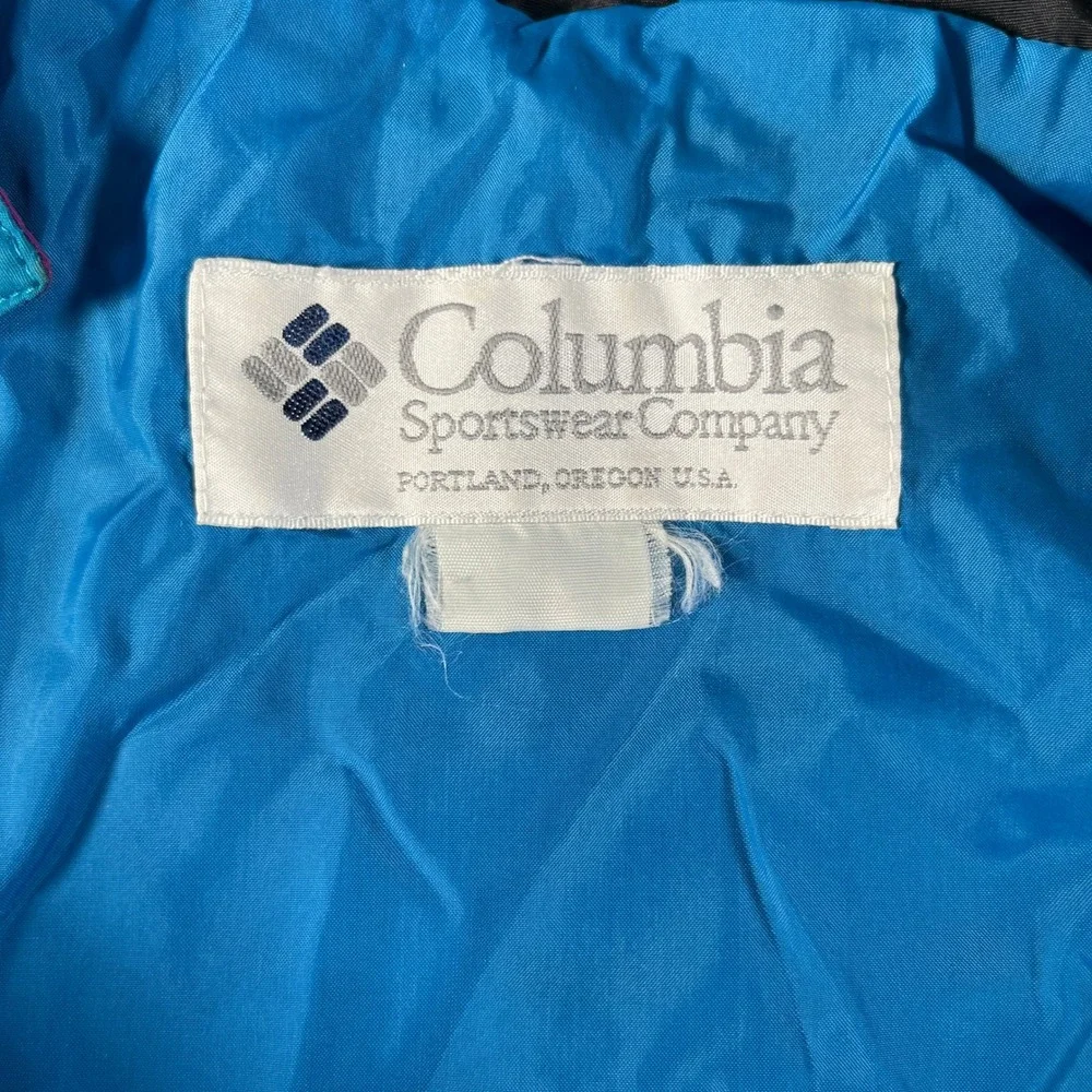 Vintage 90s Columbia Powderkeg Jacket Mens Blue Good Colorblock Retro Skiwear